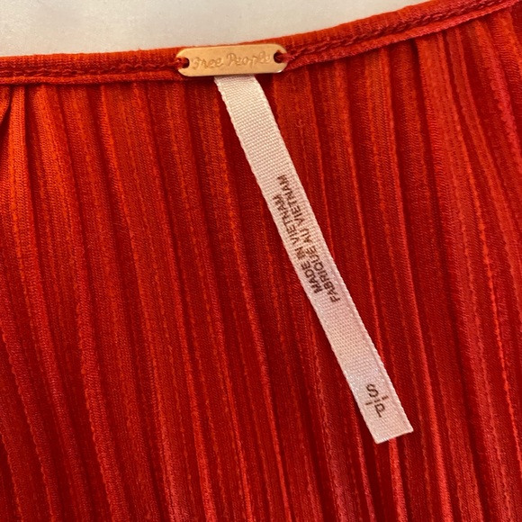 Free People Vibrant Red Long Sleeve Dress - Picture 5 of 10